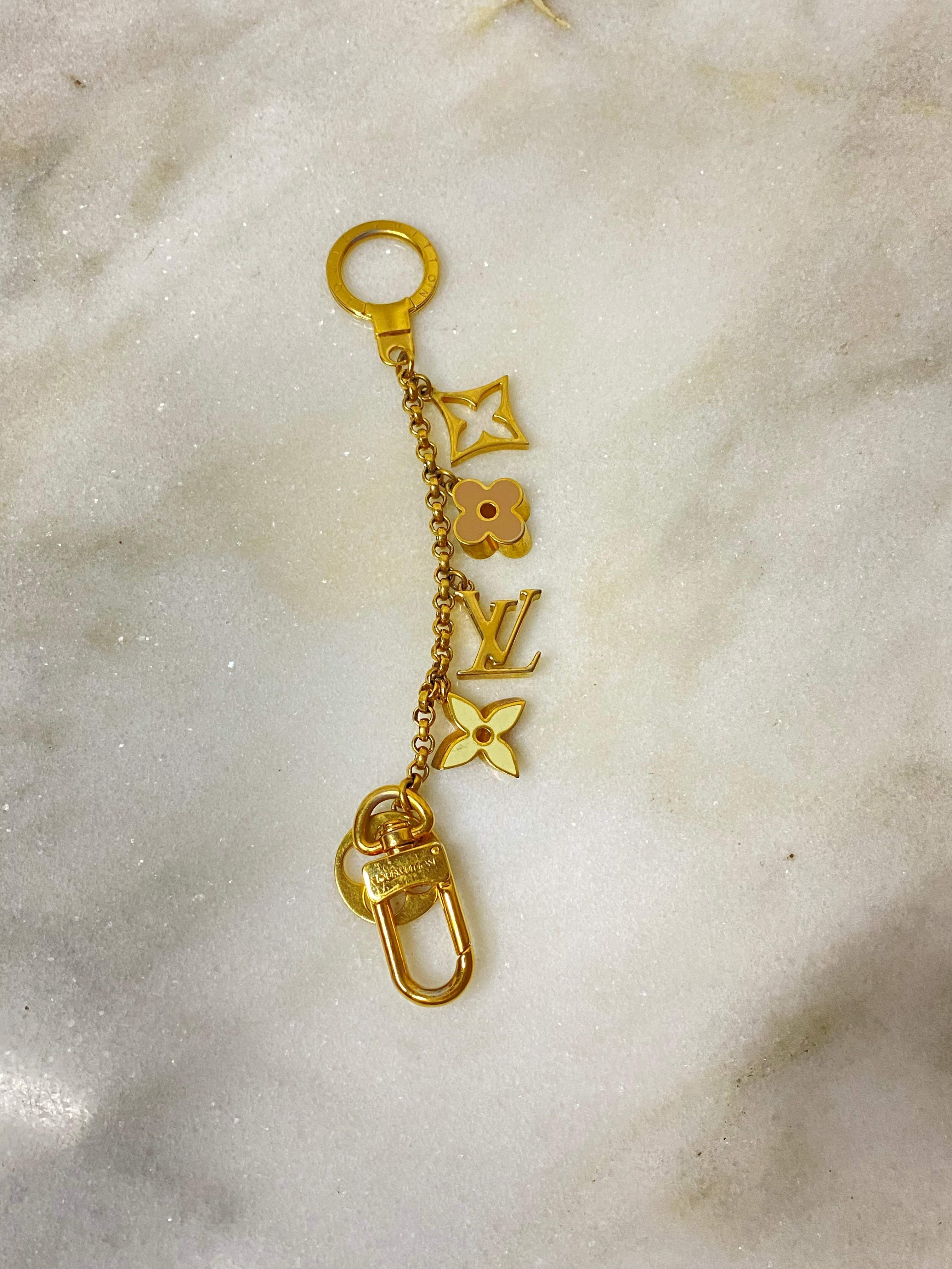 Louis Vuitton Gold Fleur De Monogram Bag Charm