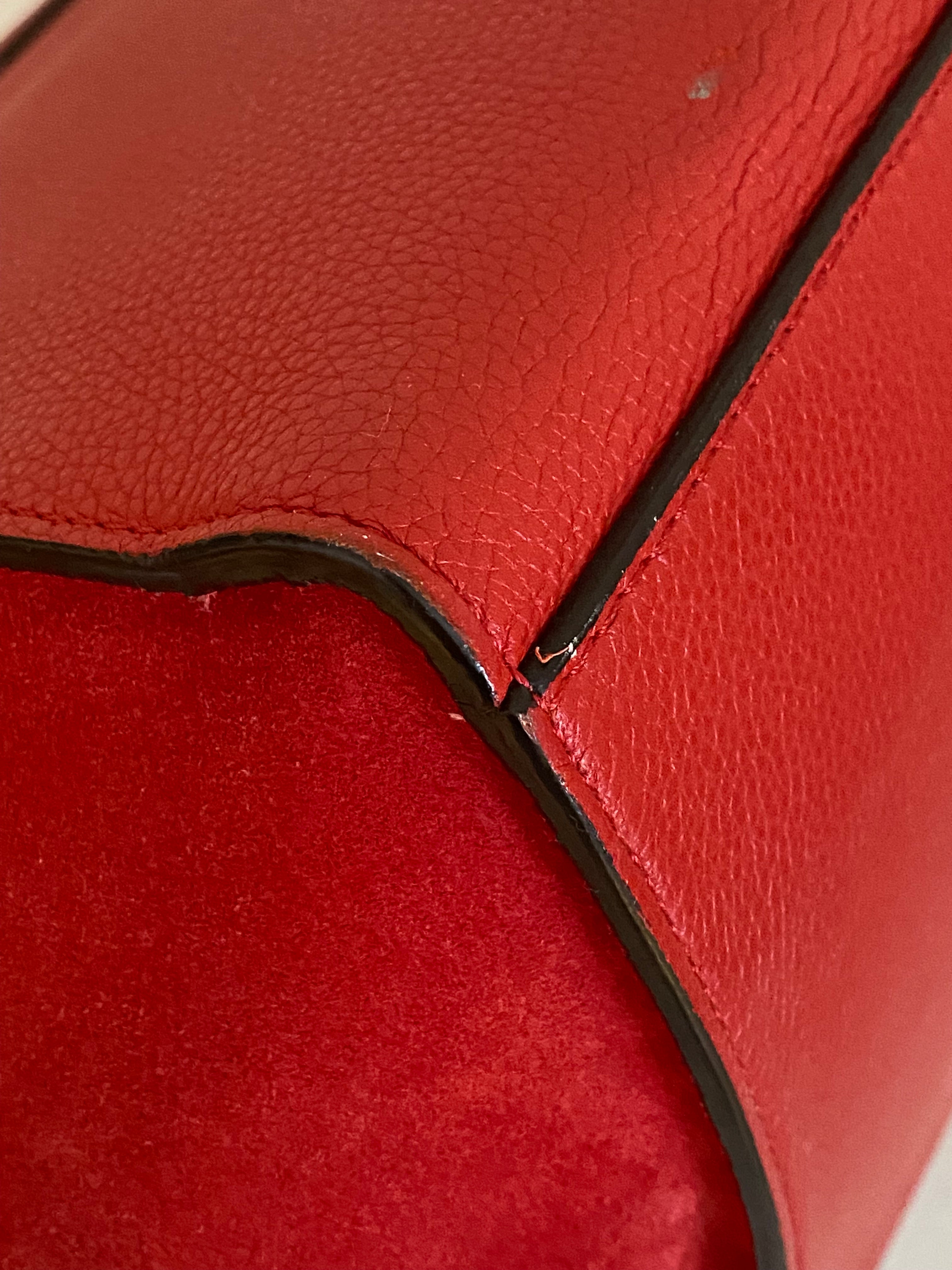 Celine Red Trapeze Top Handle Bag