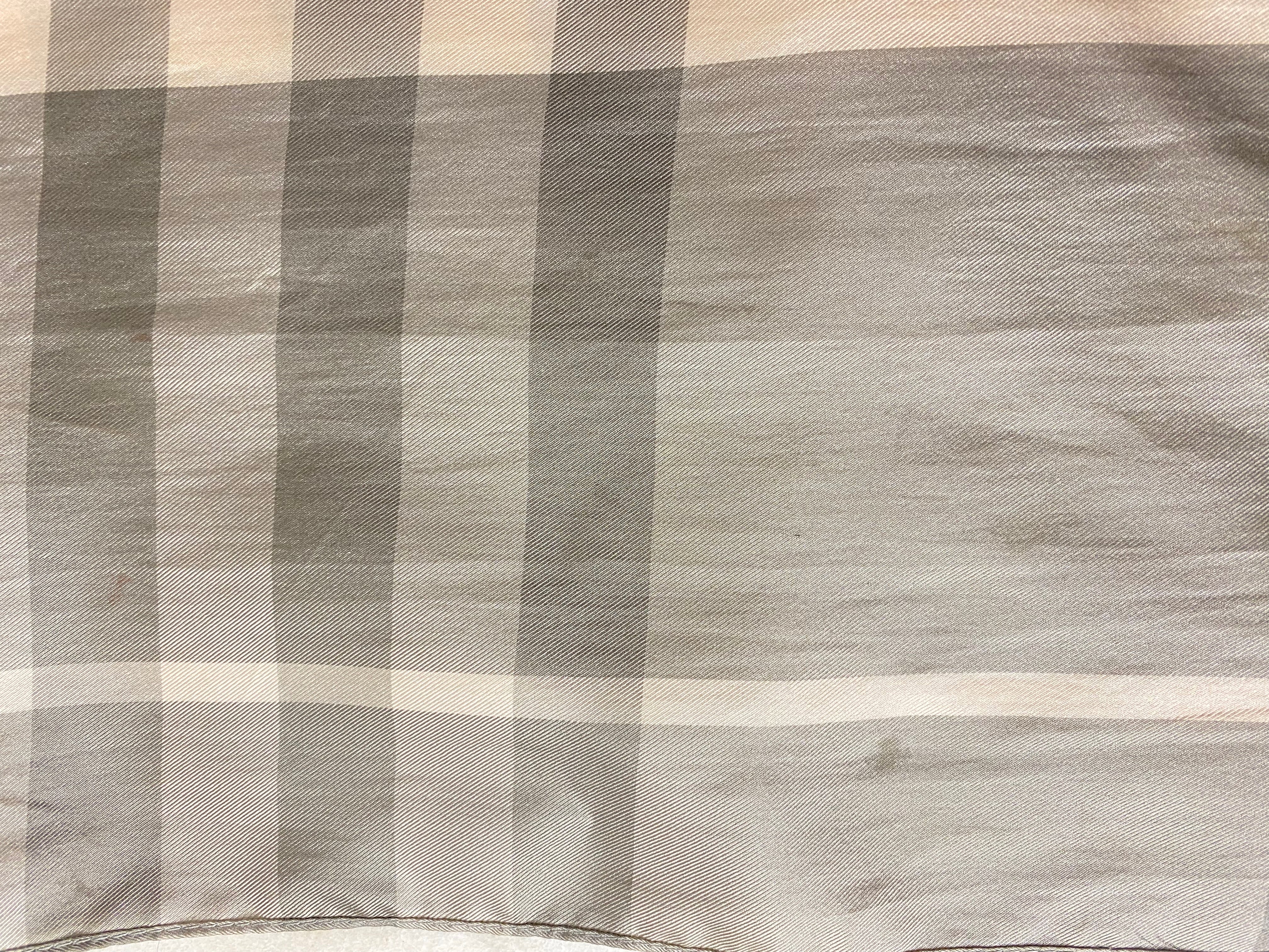 Burberry Beige Nova Check Silk Scarf