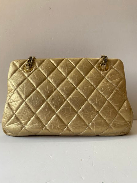 Chanel Gold CC Crown Tote Shoulder Bag