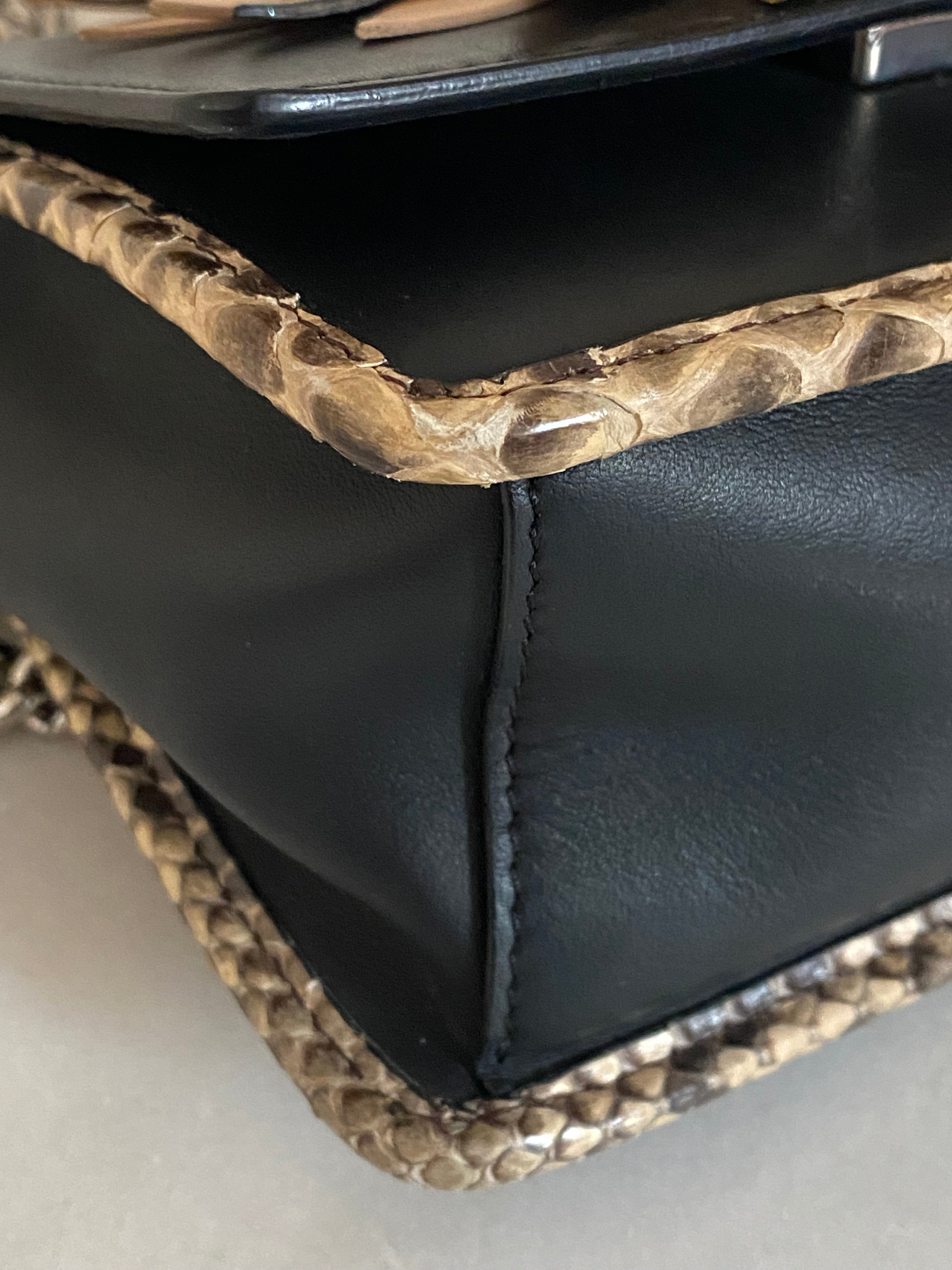 Fendi Multicolor Kan I Python Crossbody Bag