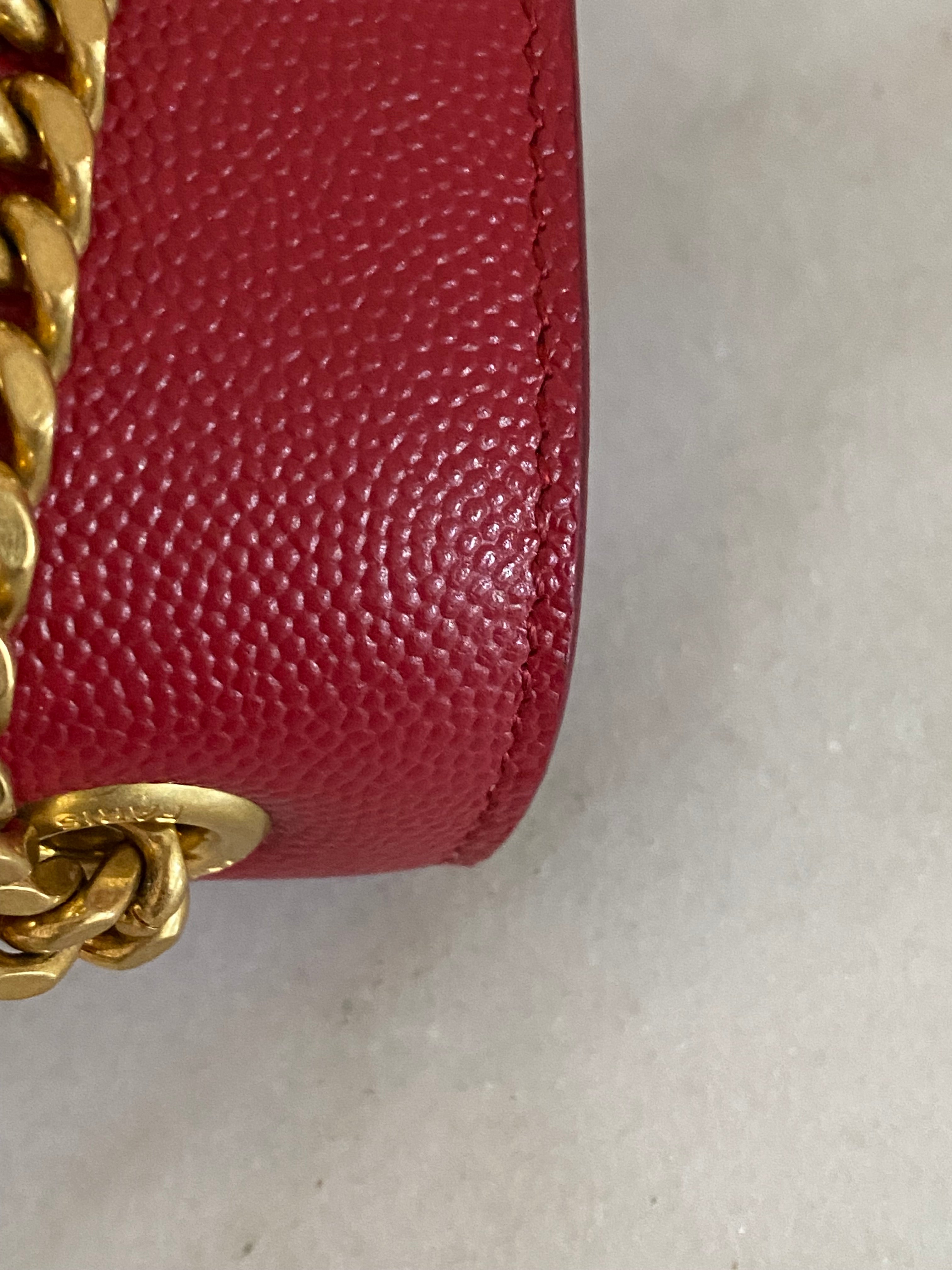 YSL Red Small Kate Chain Crossbody Bag