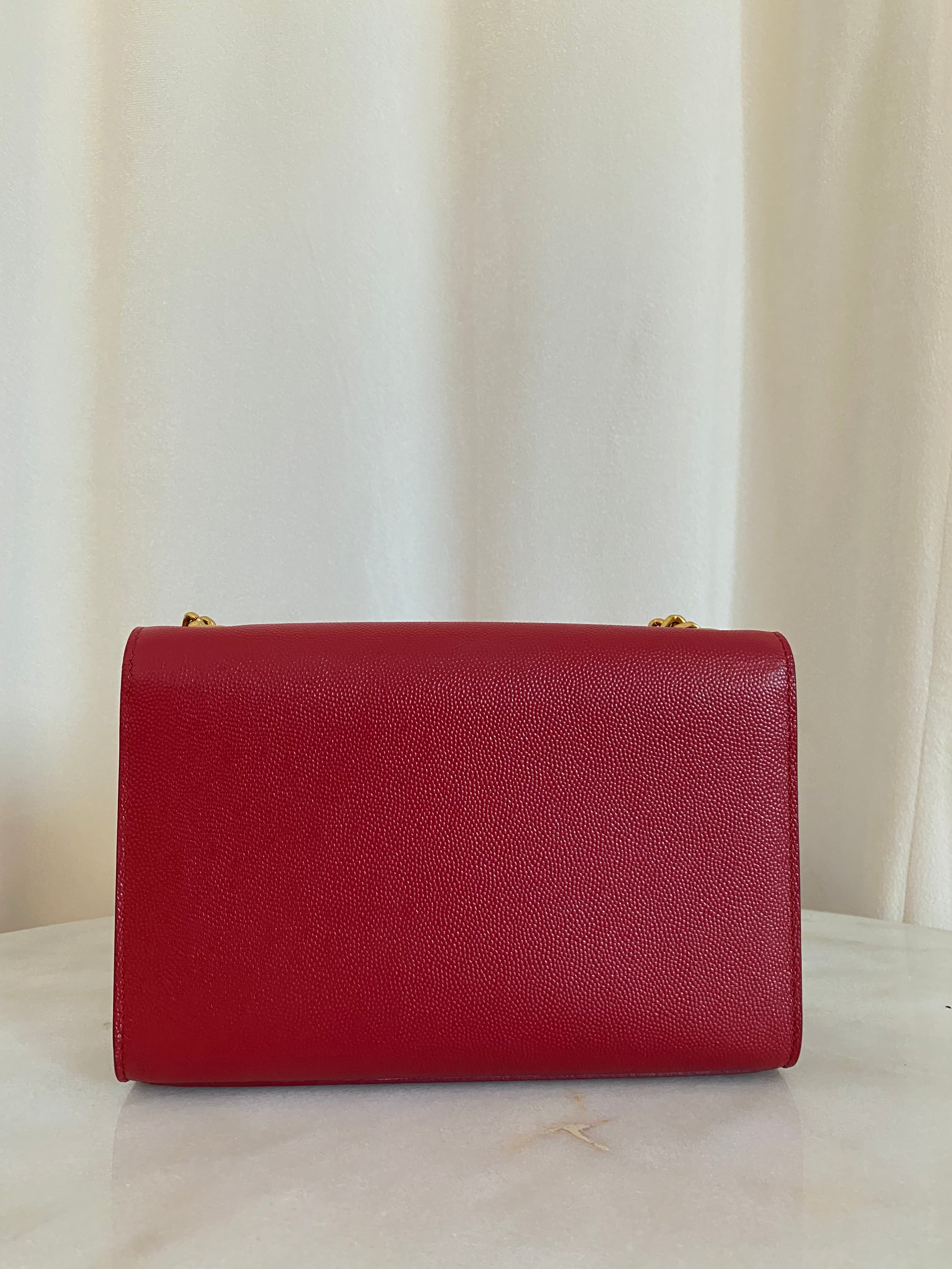 YSL Red Small Kate Chain Crossbody Bag