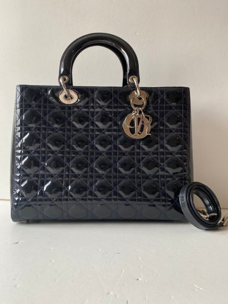 Christian Dior  Black Lady Dior Large Bag