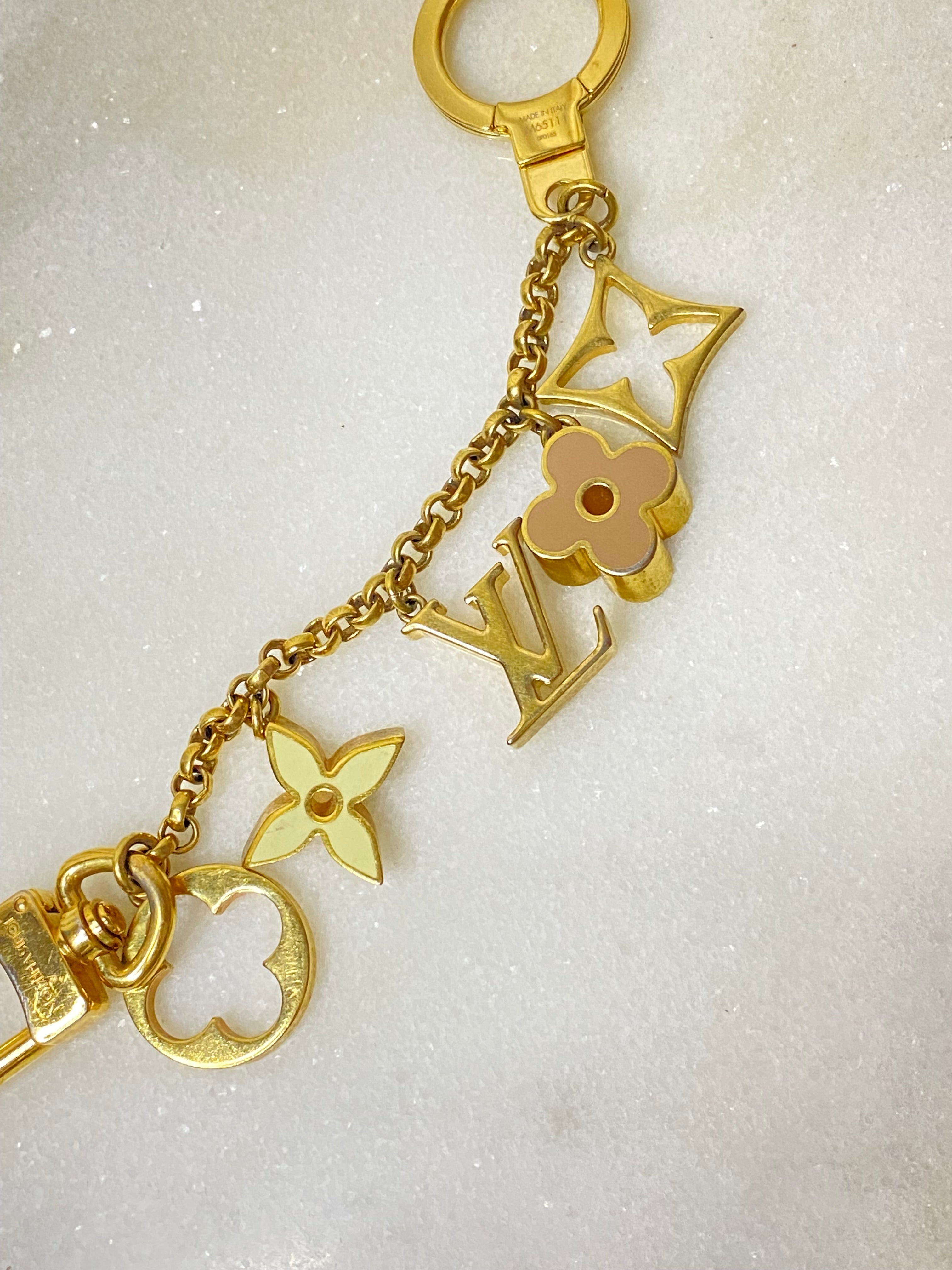 Louis Vuitton Gold Fleur De Monogram Bag Charm