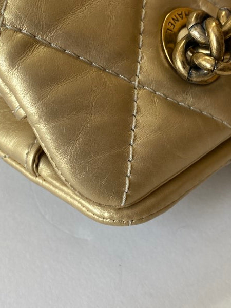 Chanel Gold CC Crown Tote Shoulder Bag