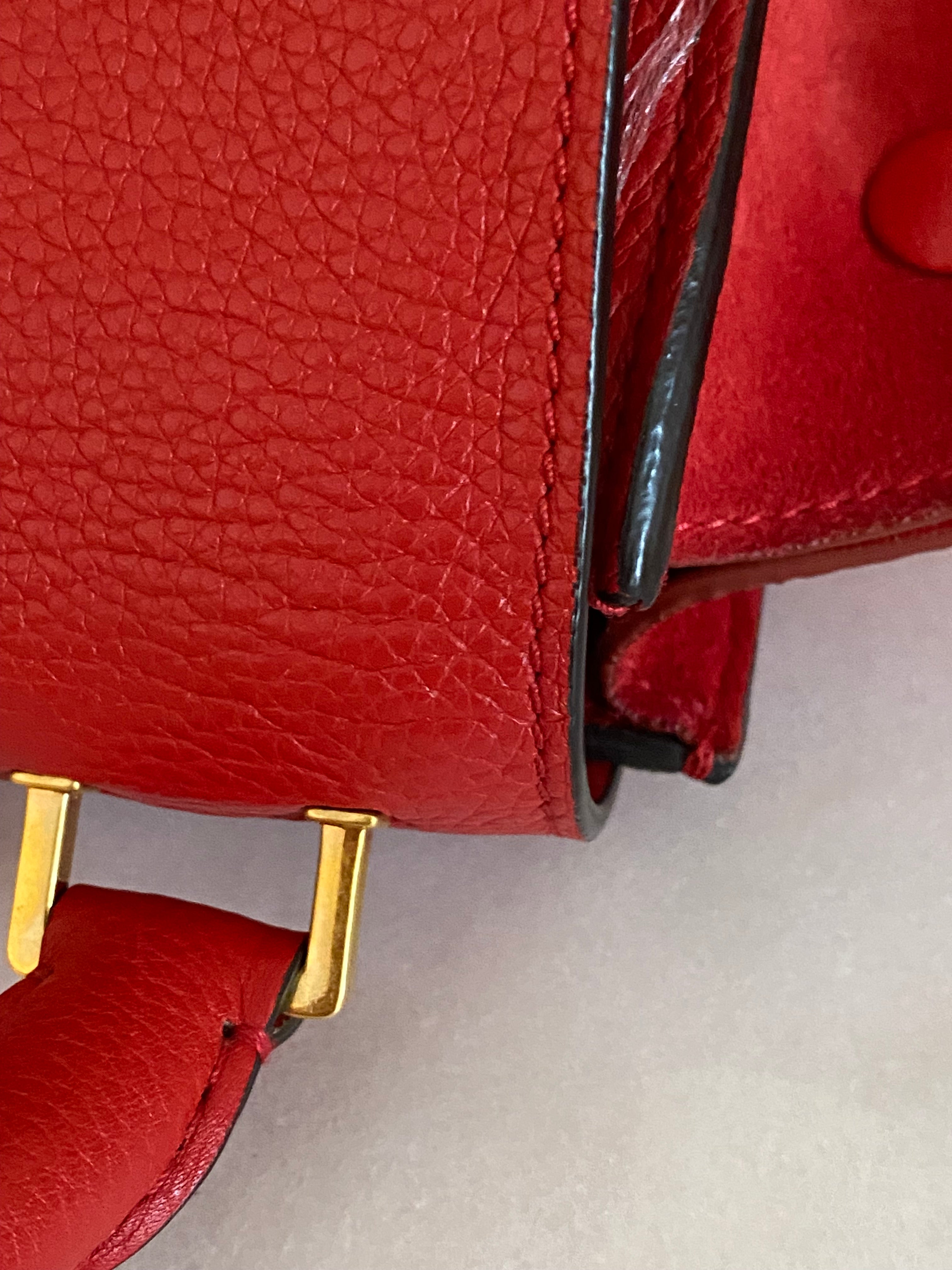 Celine Red Trapeze Top Handle Bag