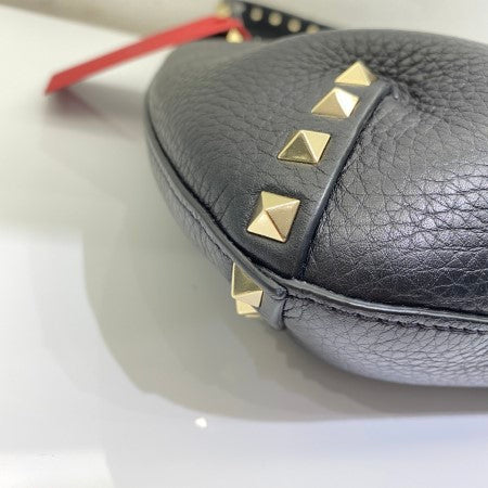 Valentino Black Rockstuds Hobo Small Bag