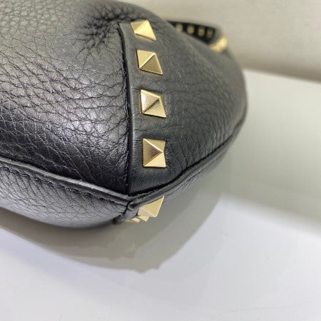 Valentino Black Rockstuds Hobo Small Bag