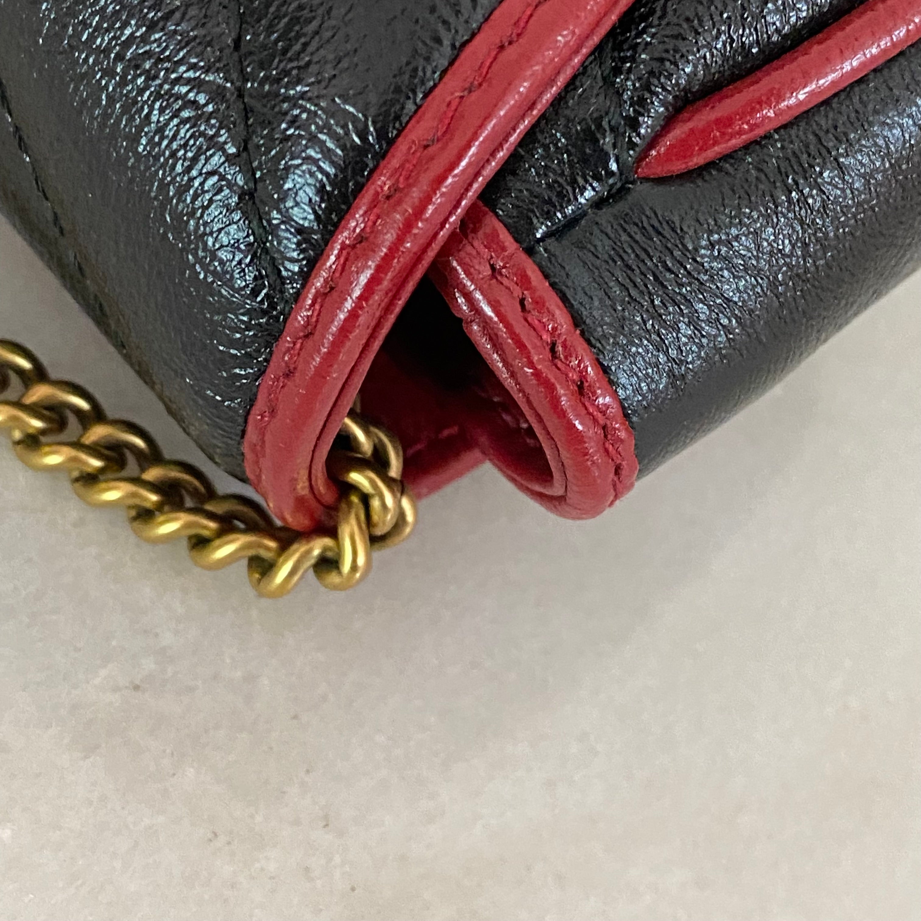 Gucci Bicolor Marmont GG Super Mini Crossbody Bag