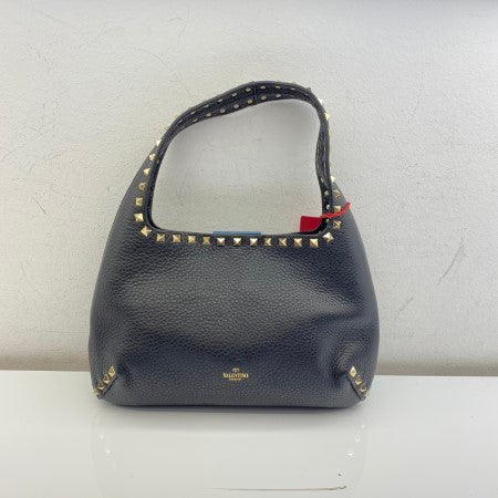 Valentino Black Rockstuds Hobo Small Bag