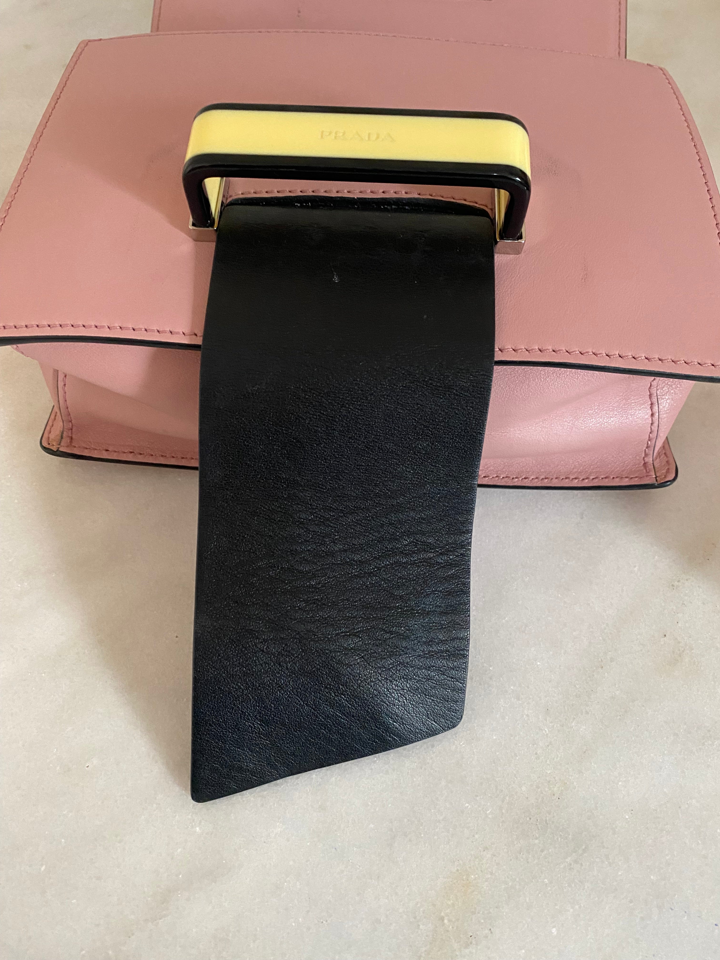 Prada Pink City Calf Plex Crossbody Bag