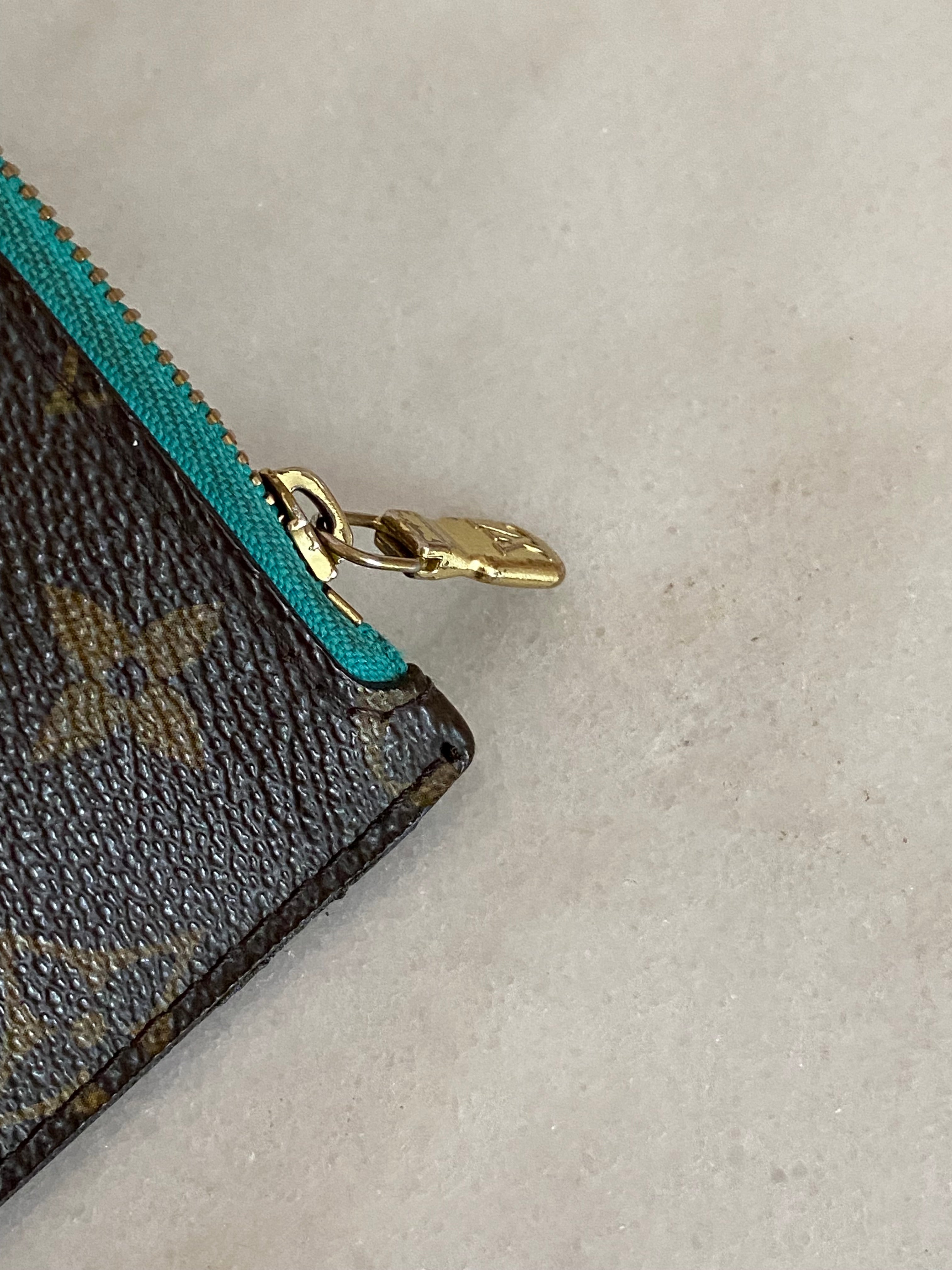 Louis Vuitton Monogram Turquoise Neverfull MM Pochette