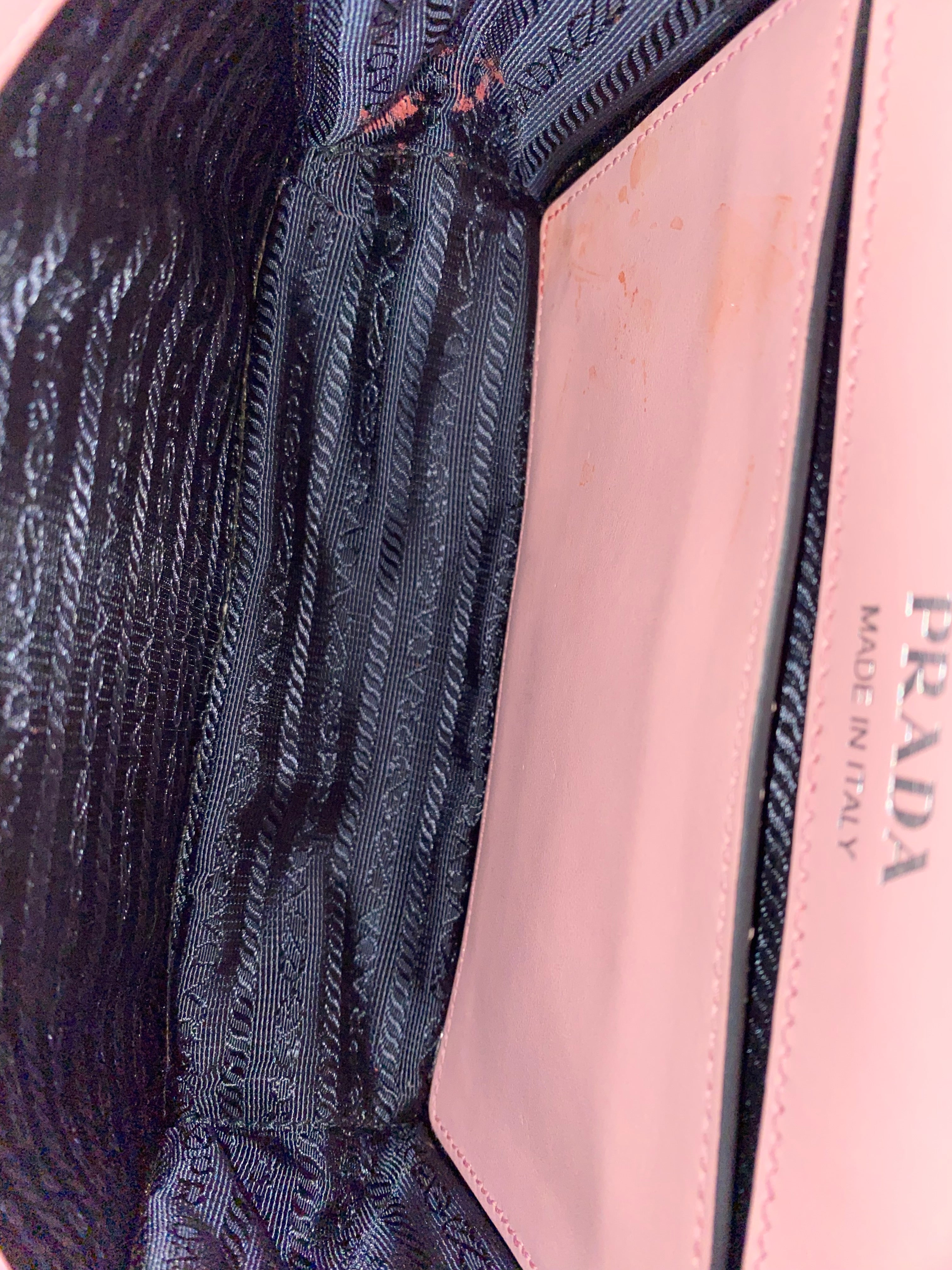 Prada Pink City Calf Plex Crossbody Bag