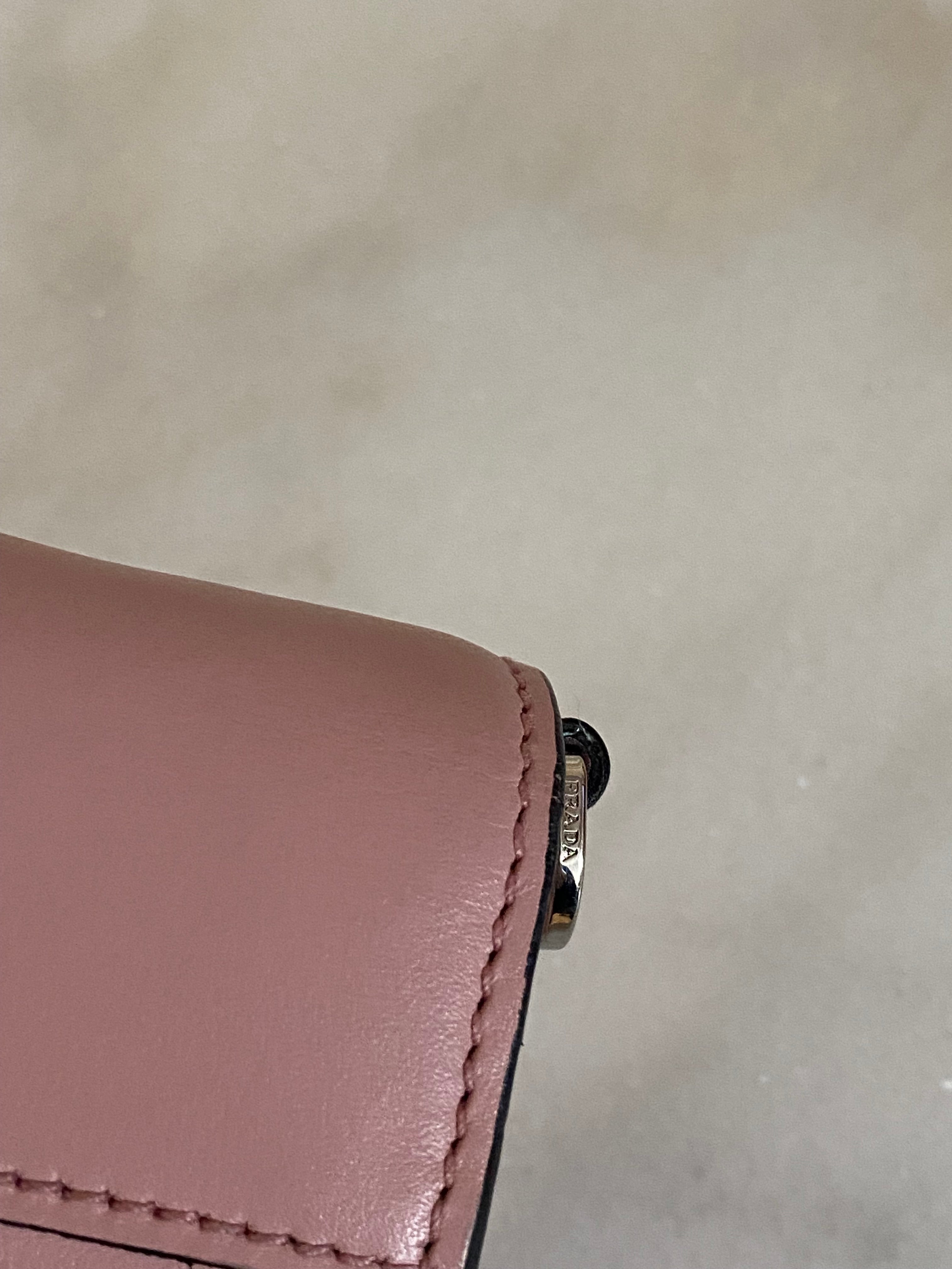 Prada Pink City Calf Plex Crossbody Bag