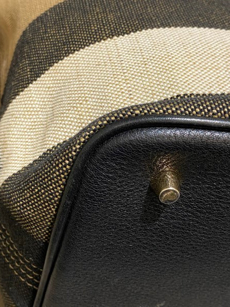 Burberry Black Brit Check Ashby Bucket Bag