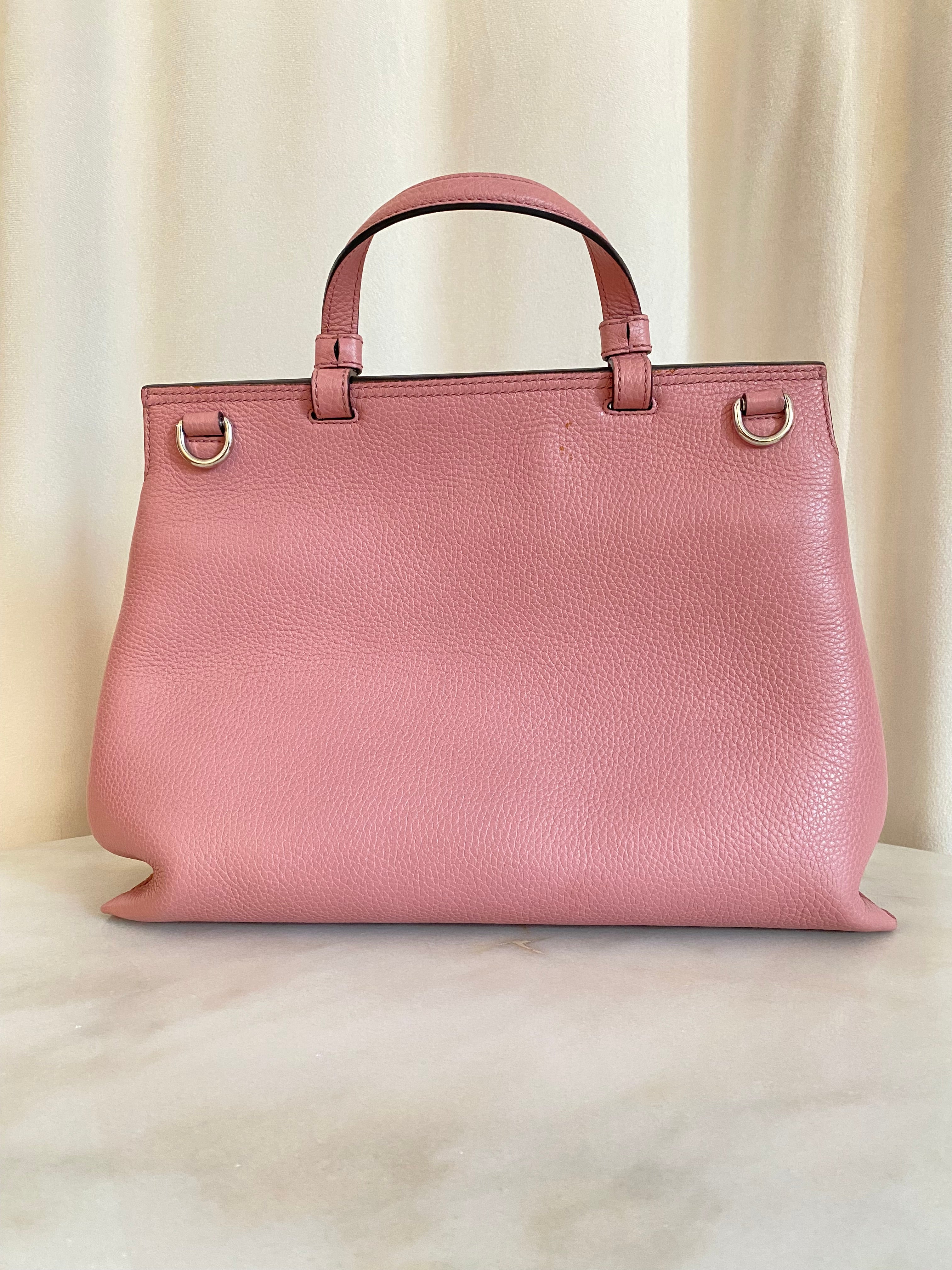 Gucci Pink Bamboo Daily Tote Bag