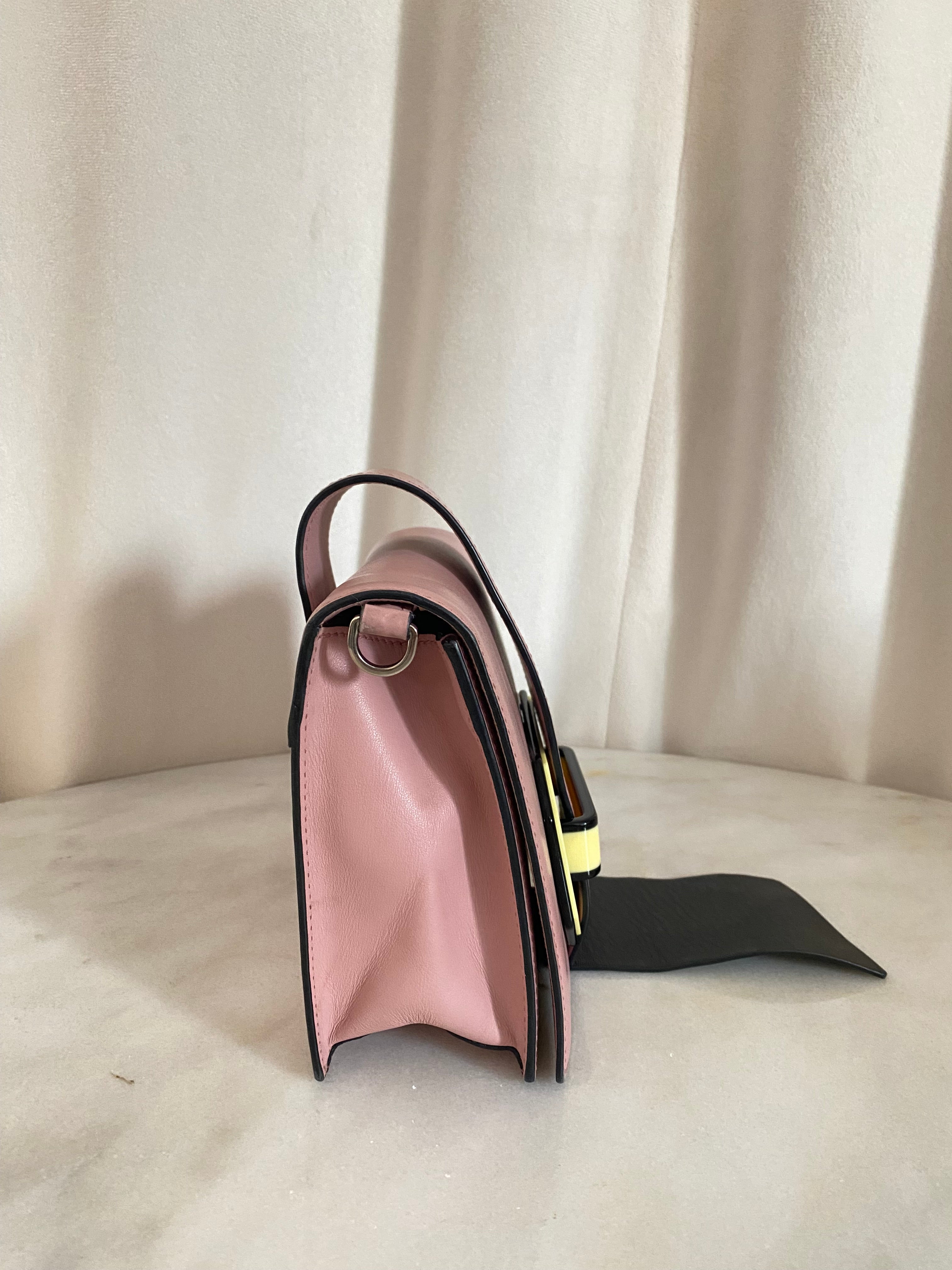 Prada Pink City Calf Plex Crossbody Bag