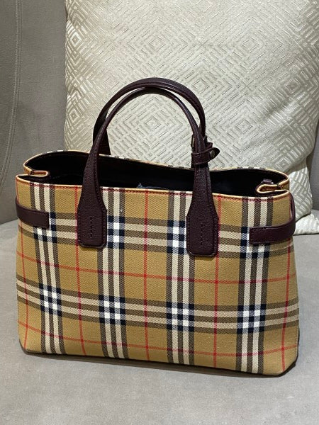 Burberry House Check Banner Tote Medium Bag