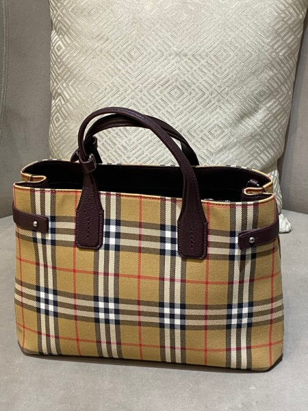 Burberry House Check Banner Tote Medium Bag