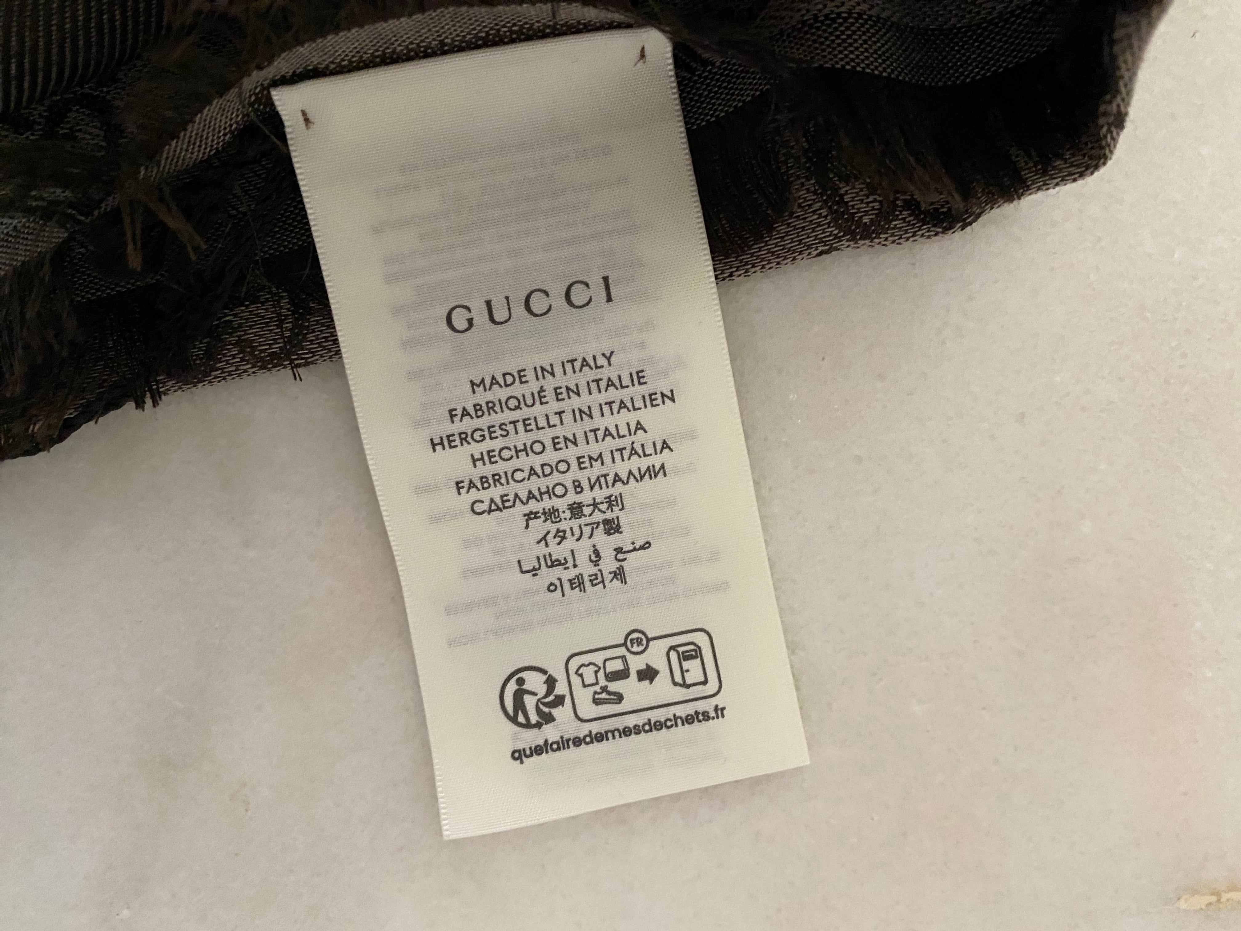 Gucci Dark Brown GG Scarf