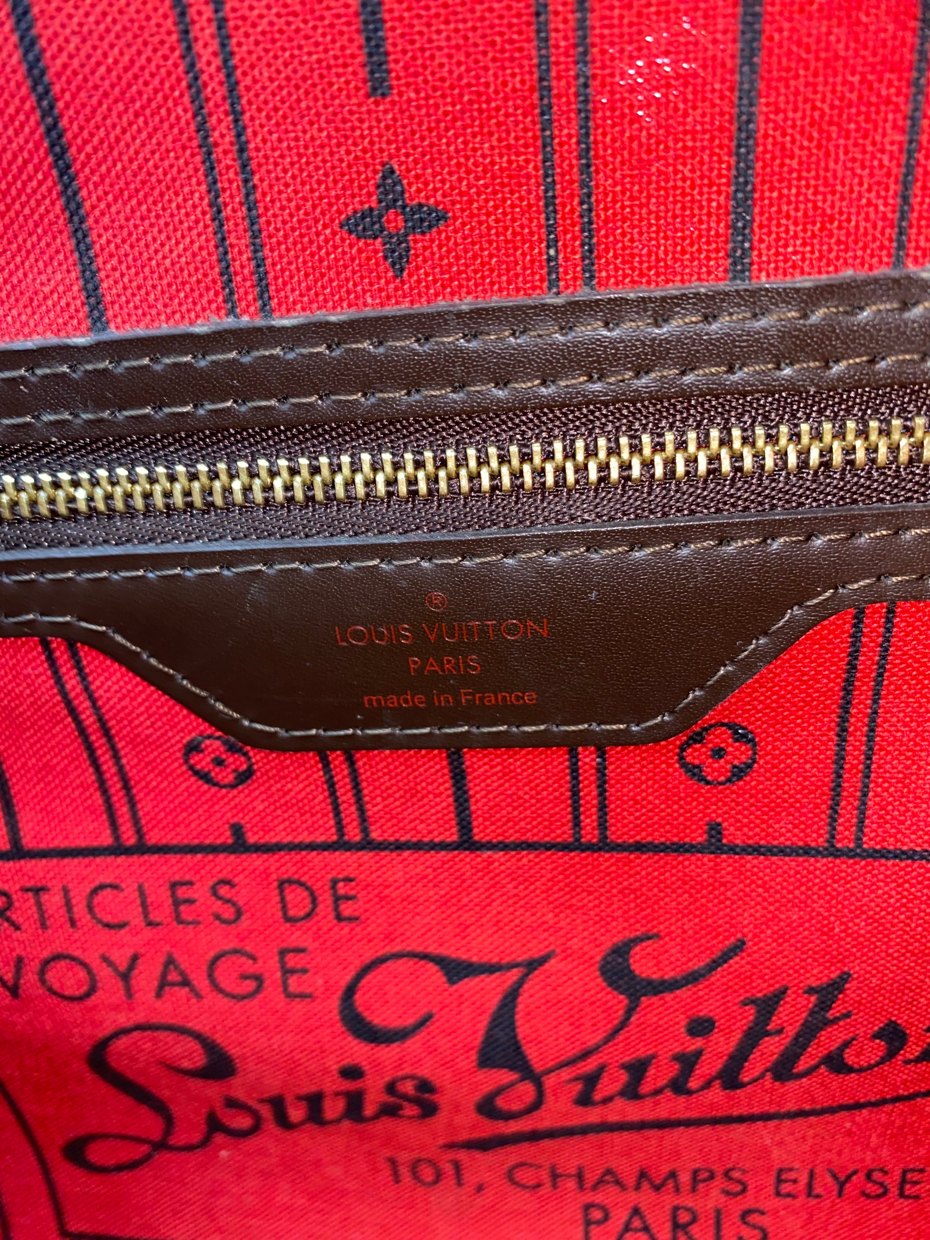 Louis Vuitton Damier Ebene Neverfull GM Bag