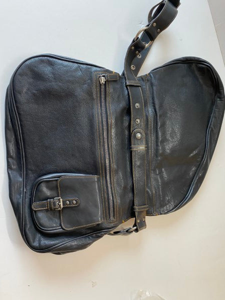 Christian Dior Black Vintage Saddle Bag