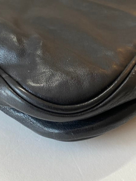 Christian Dior Black Vintage Saddle Bag