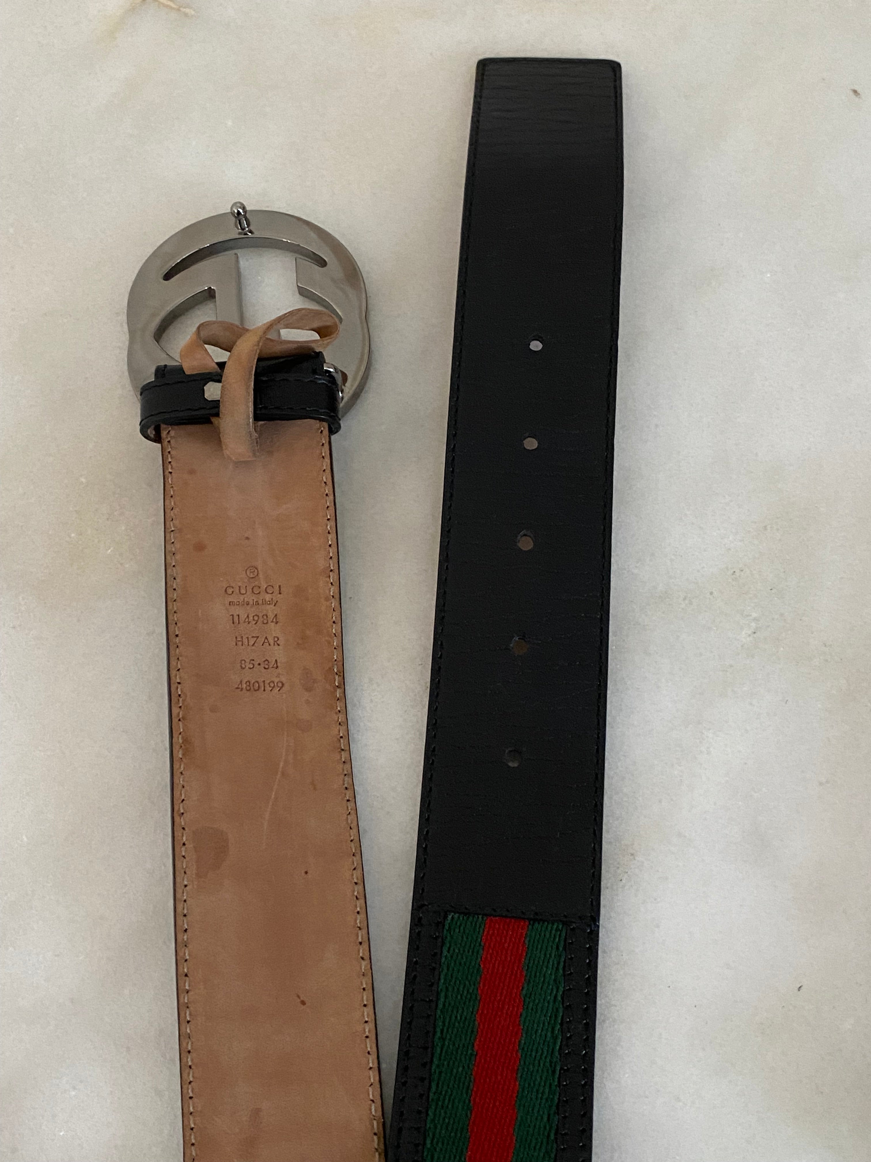 Gucci Black Ophidia Belt 34