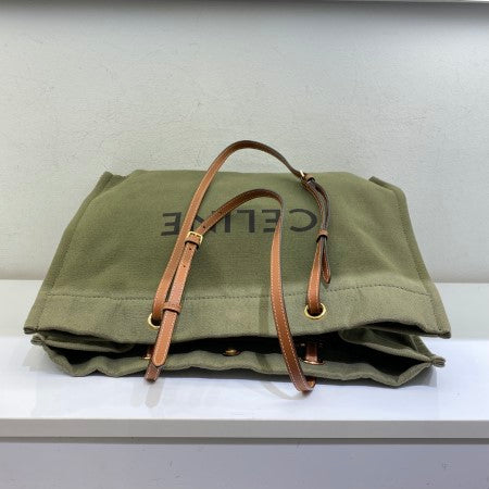 Celine Green Tote Square Cabas Bag