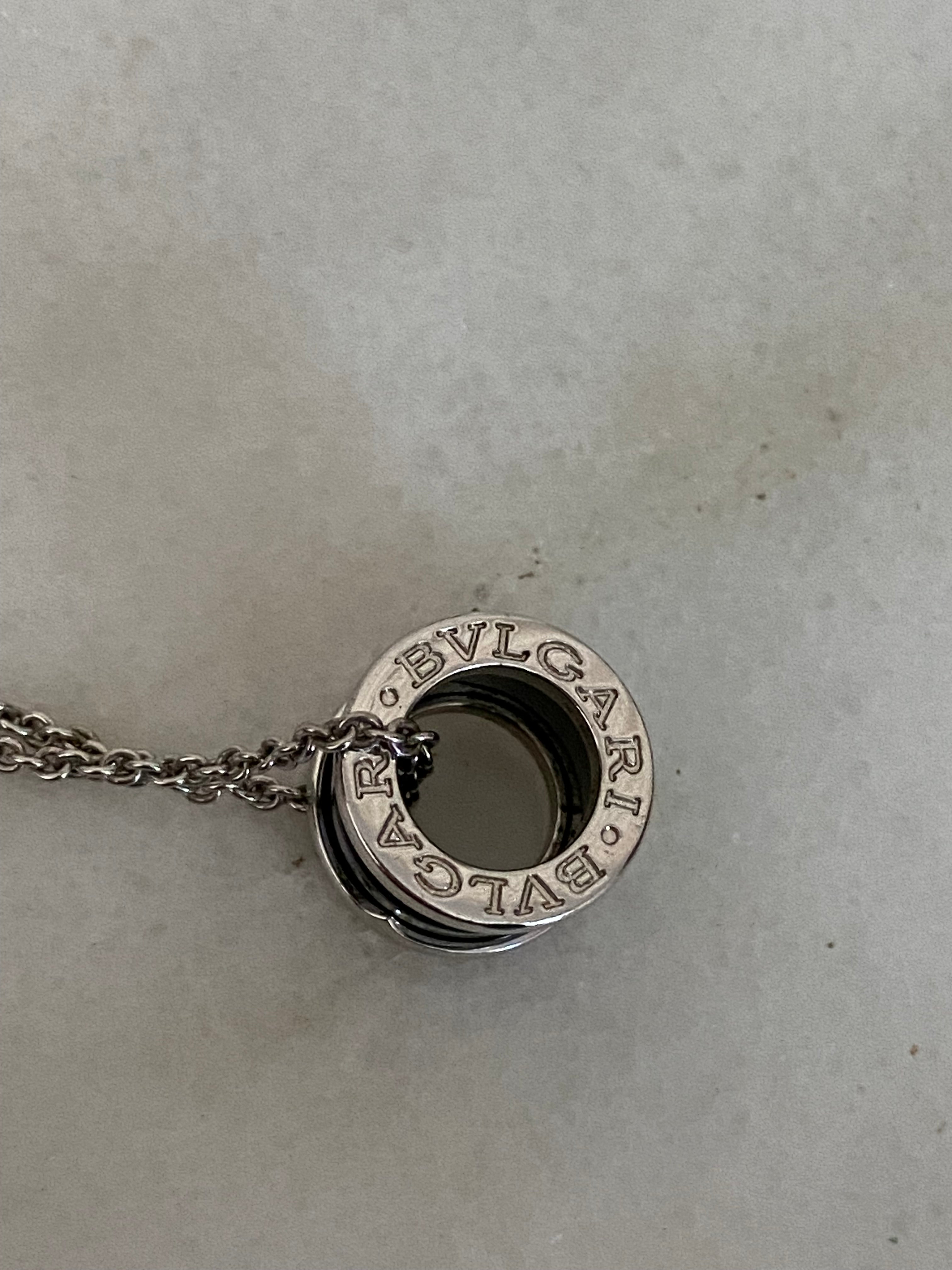 Bvlgari Silver Ceramic Save the Children Necklace