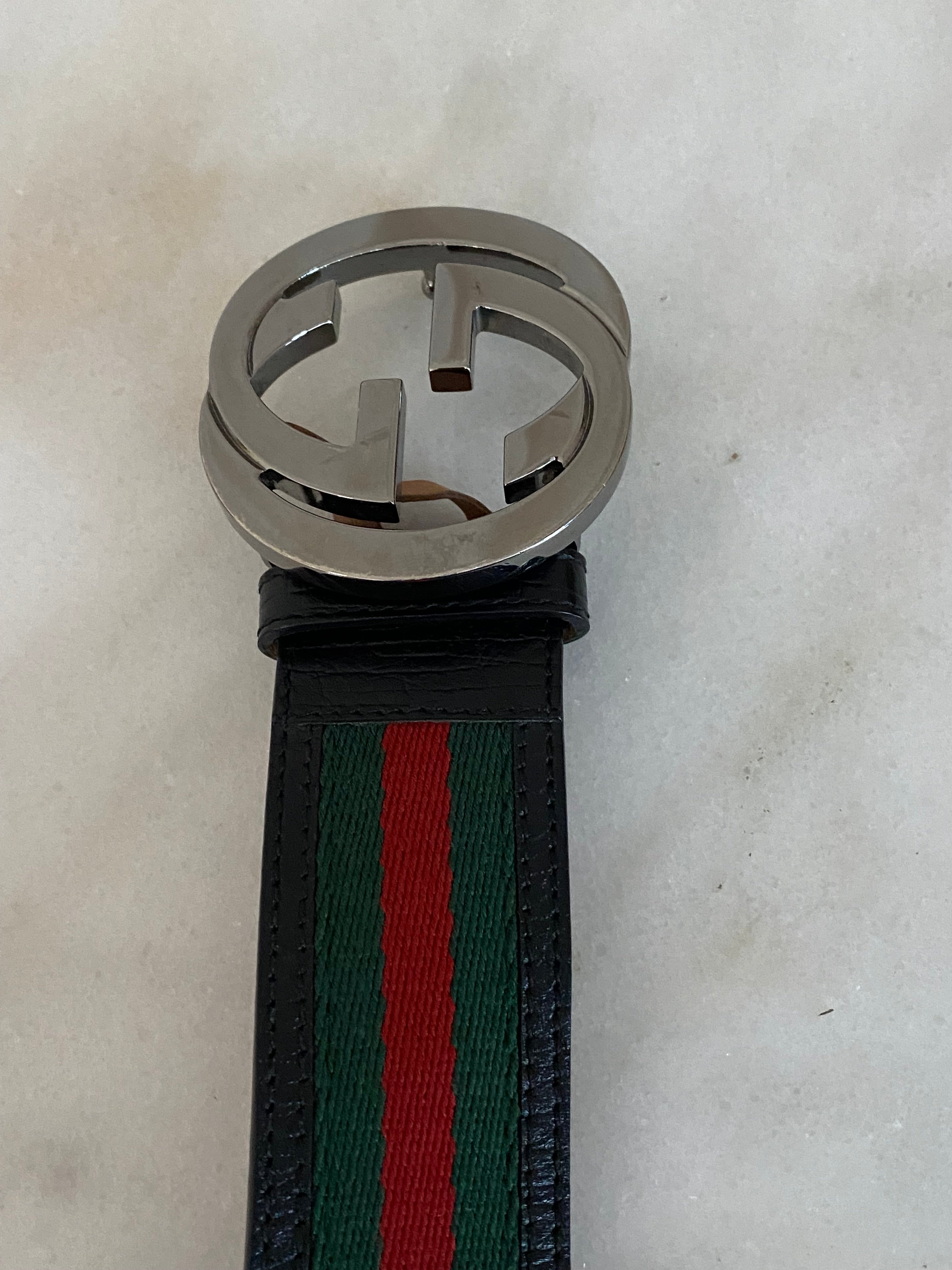 Gucci Black Ophidia Belt 34