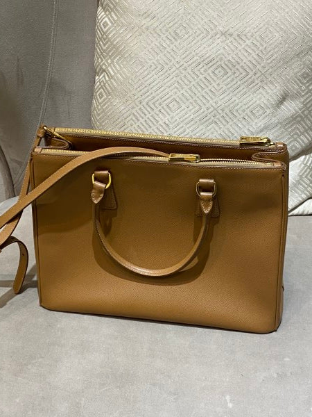 Prada Brown Lux Galleria Large Tote Bag