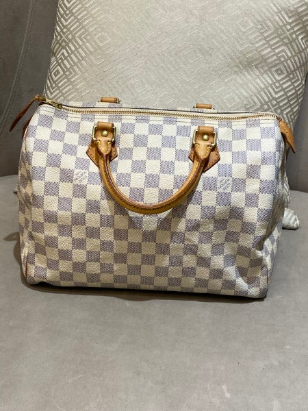 Louis Vuitton Azur Speedy 30 Bag