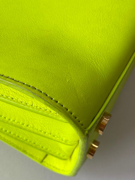 YSL Lemon Green Sac De Jour Nano Tote Bag