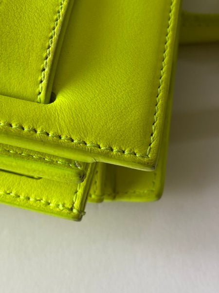 YSL Lemon Green Sac De Jour Nano Tote Bag