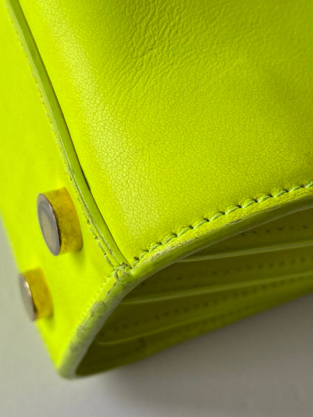 YSL Lemon Green Sac De Jour Nano Tote Bag