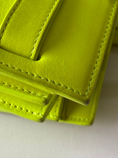 YSL Lemon Green Sac De Jour Nano Tote Bag