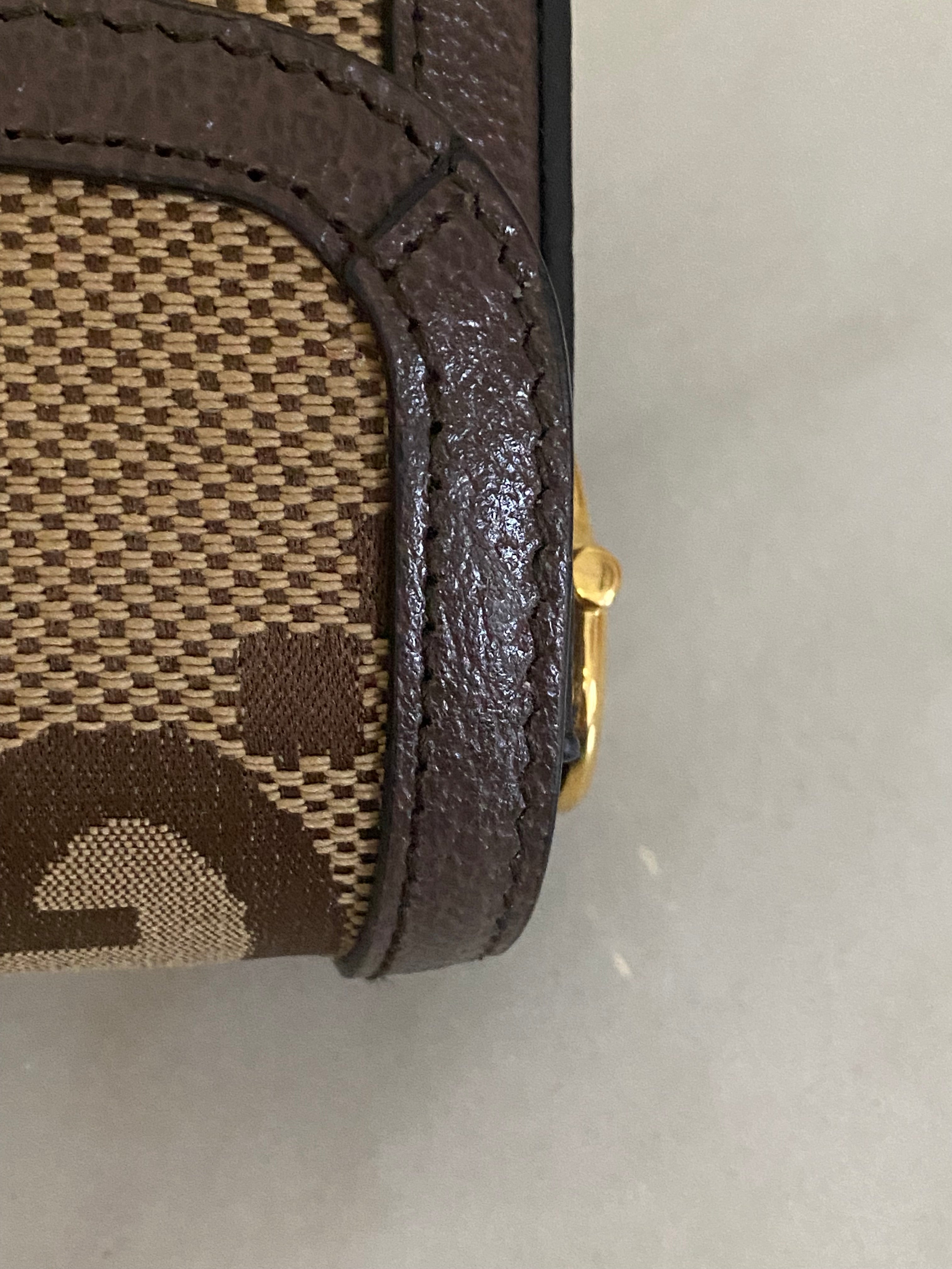 Gucci Bicolor GG Horsebit 1955 Mini Jumbo Bag