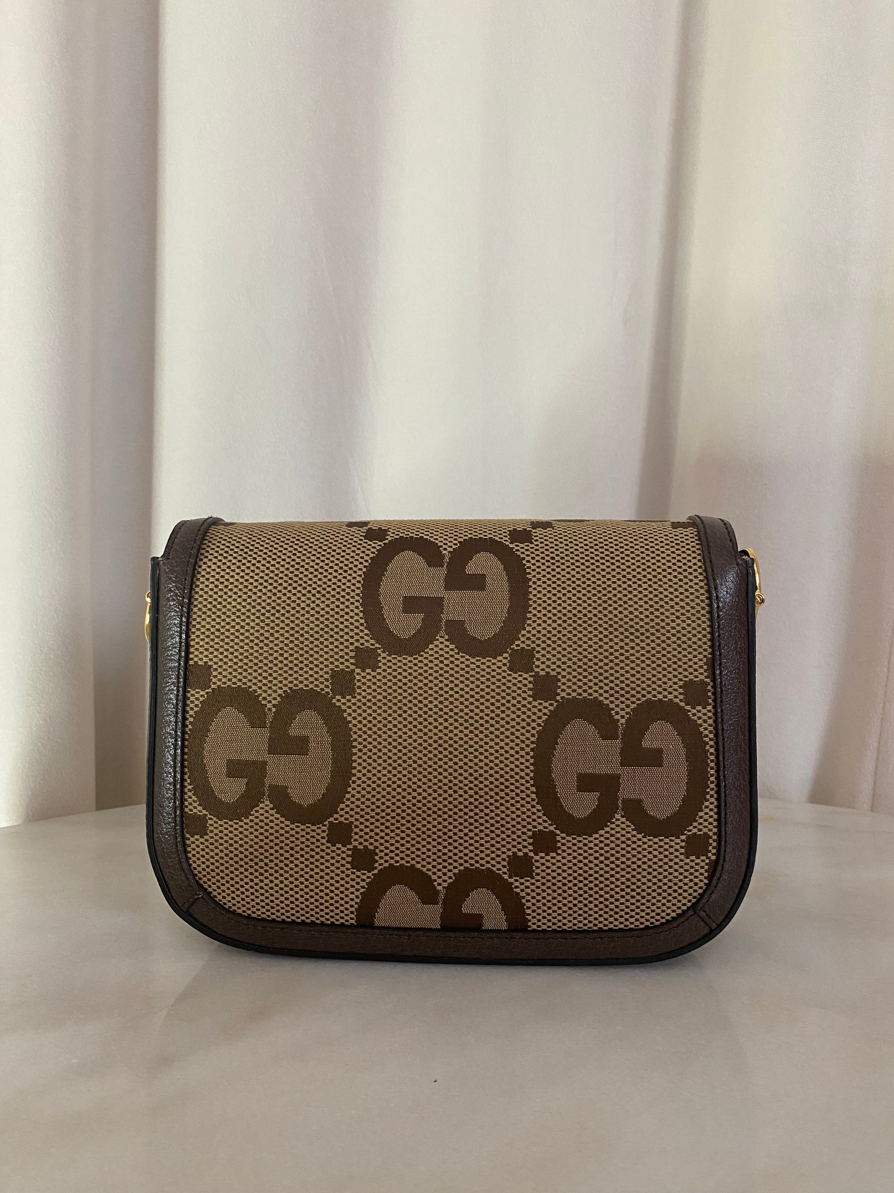 Gucci Bicolor GG Horsebit 1955 Mini Jumbo Bag