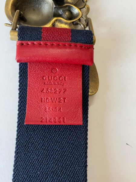 Gucci Bicolor Bee Pearl Belt 34