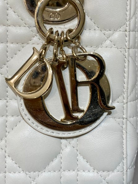 Christian Dior White Lady Dior Small Bag