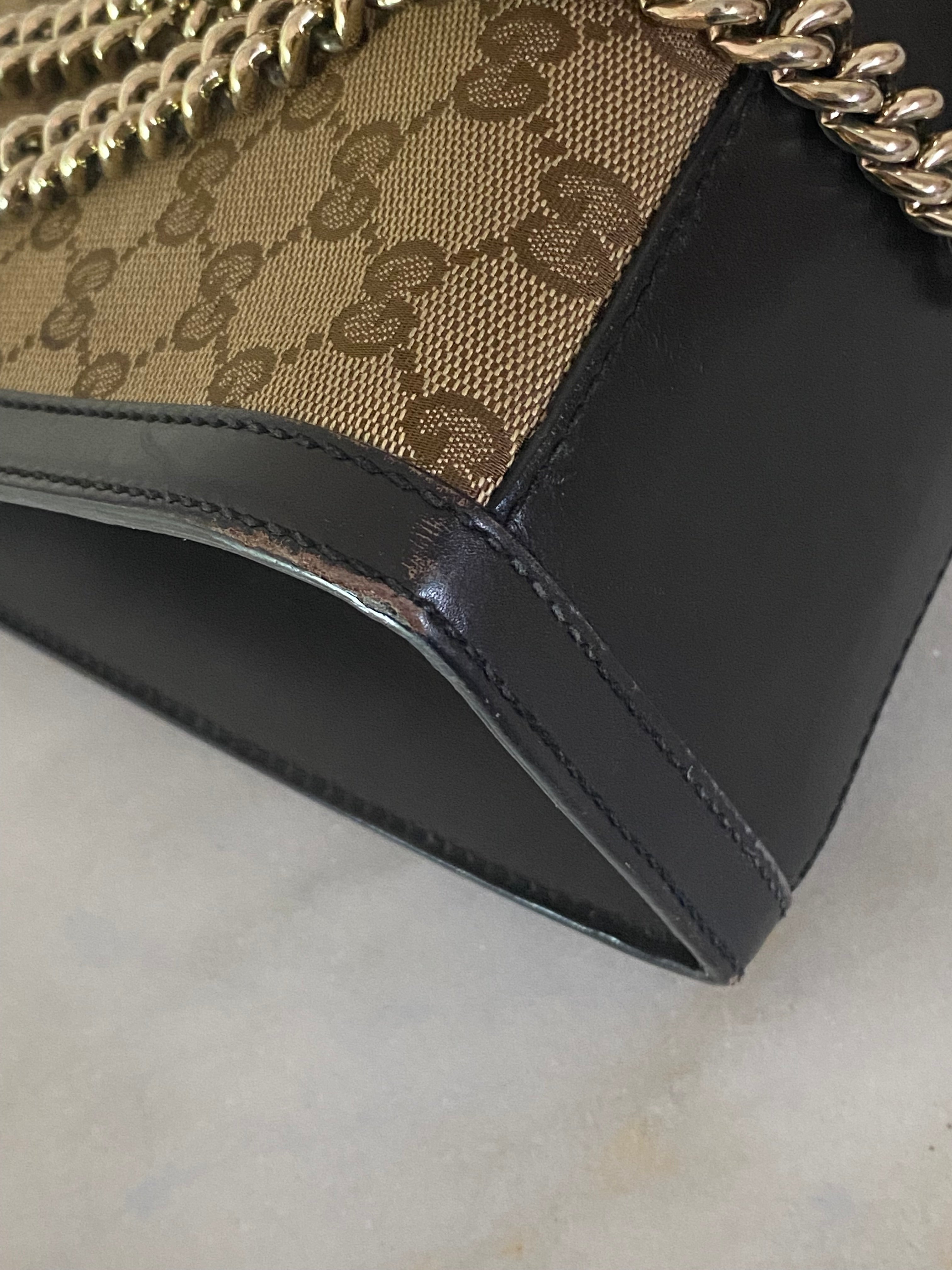 Gucci  Brown Large Emily Chain Shoulder Bag