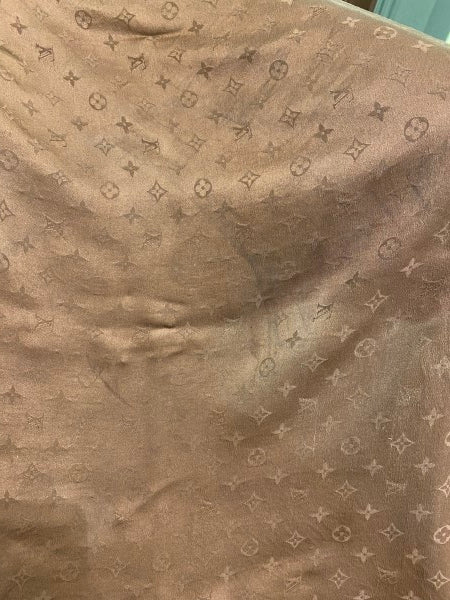 Louis Vuitton Brown Monogram Square Silk Scarf