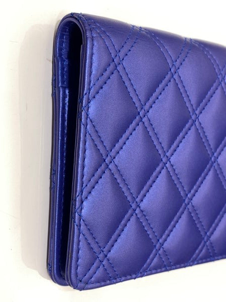 Chanel Metallic Purple Long Wallet