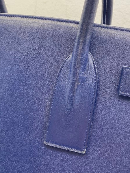 YSL Blue Sac De Jour Large Tote Bag