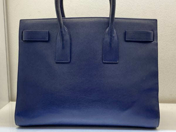 YSL Blue Sac De Jour Large Tote Bag