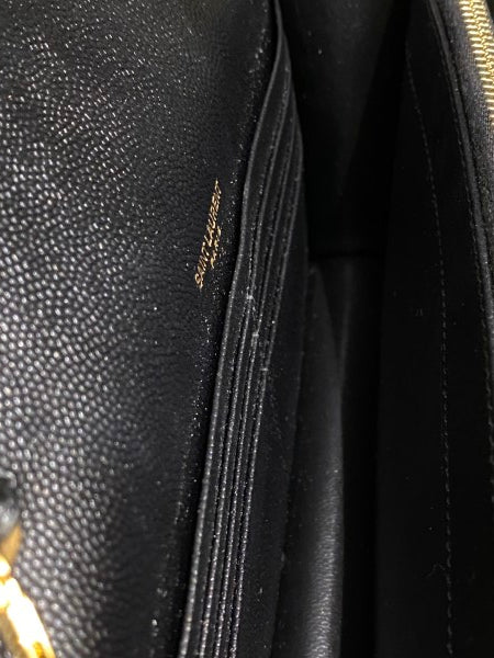 YSL Black Monogram Cassandre Wallet On Chain