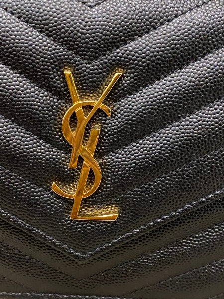 YSL Black Monogram Cassandre Wallet On Chain