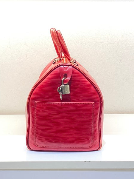 Louis Vuitton Red Speedy 35 Bag